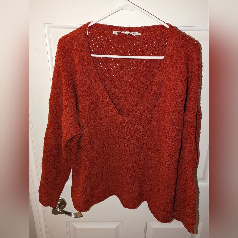 cupcakes & cashmere Orange Sweater